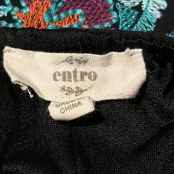 Entro Black Floral Embroidered Mini Slip Dress - Picture 13 of 13